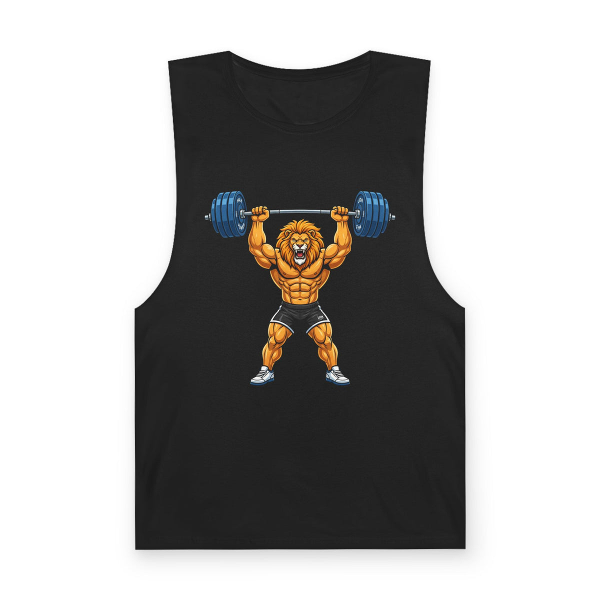 Strong Lion Overhead Press Tank Top – Fun Shoulder Day Gym Muscle Tank