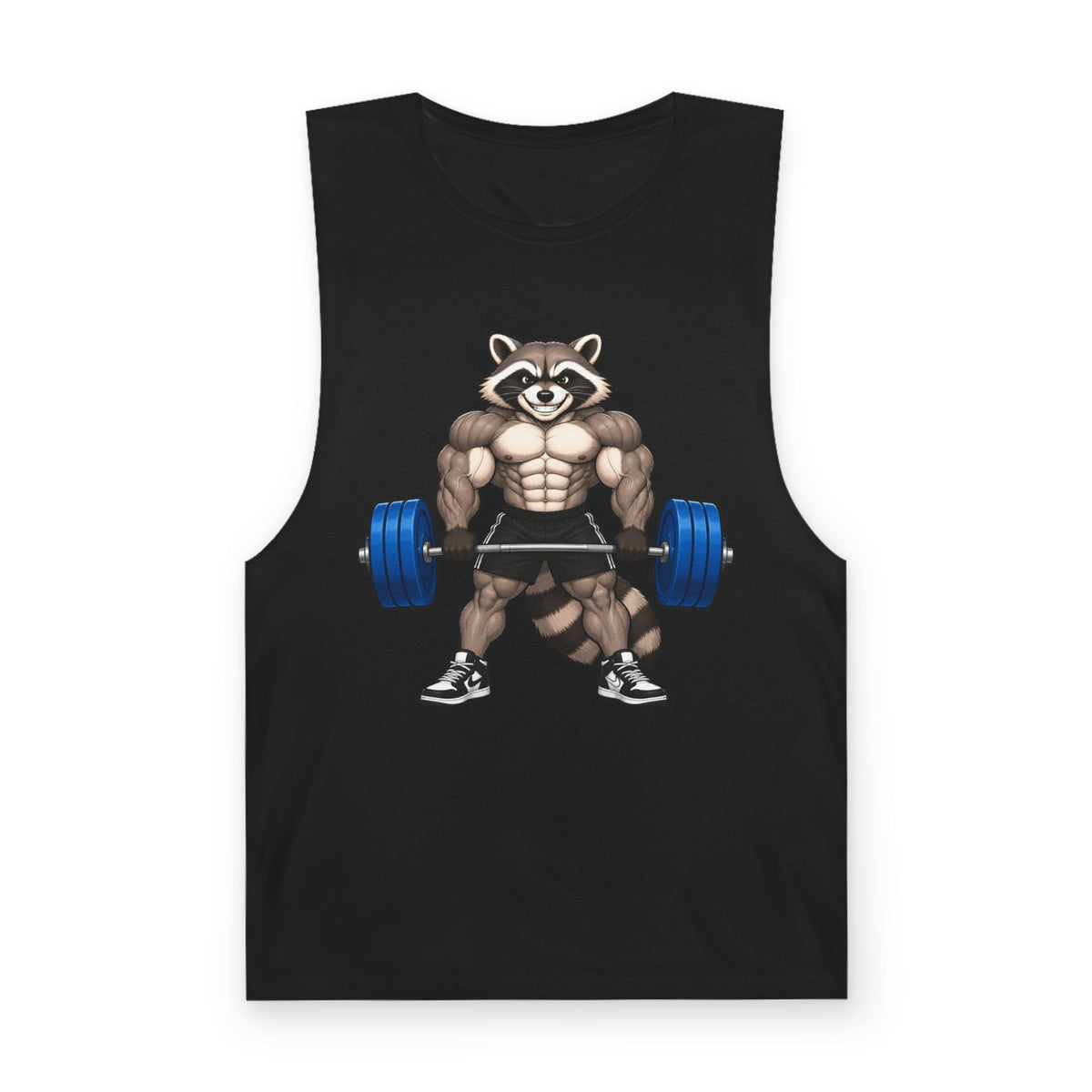 Strong Raccoon Gym Tank Top – Funny Trash Panda Weightlifting Muscle Tank