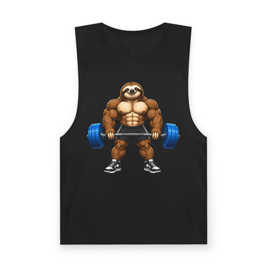 Strong Sloth Gym Tank Top – Funny Slow Gains Weightlifting Muscle Tank