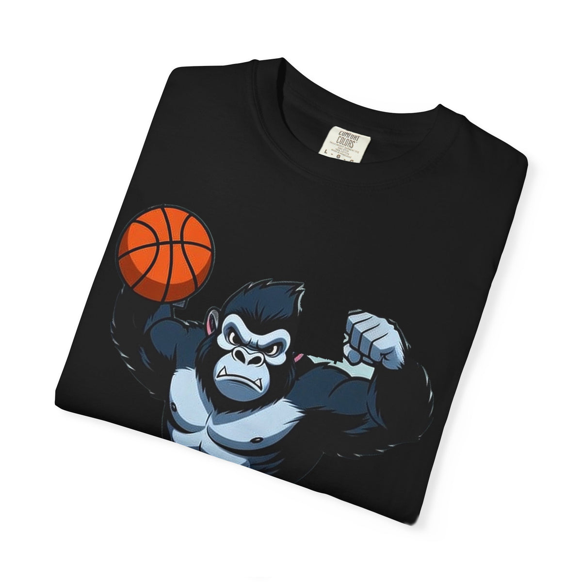 Strong Gorilla Basketball T-Shirt – Funny Muscle Gorilla Hoops Gym Comfort Colors Tee