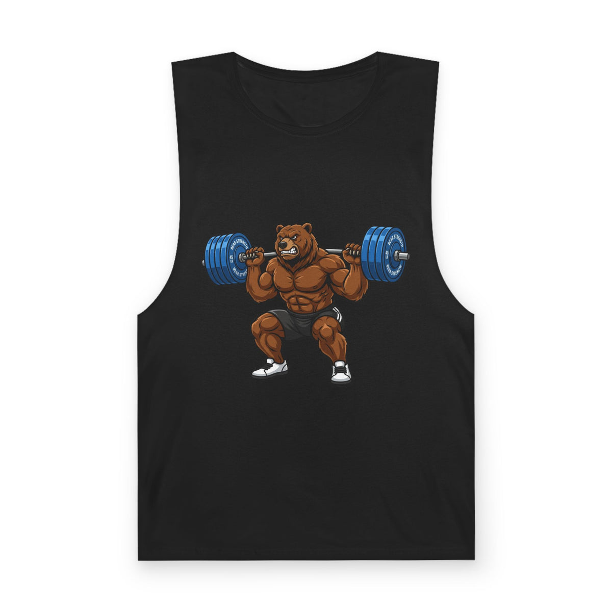 Strong Bear Squat Tank Top – Funny Leg Day Weightlifting Muscle Tank