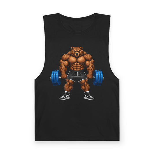 Strong Bear Gym Tank Top – Funny Grizzly Weightlifting Muscle Tank