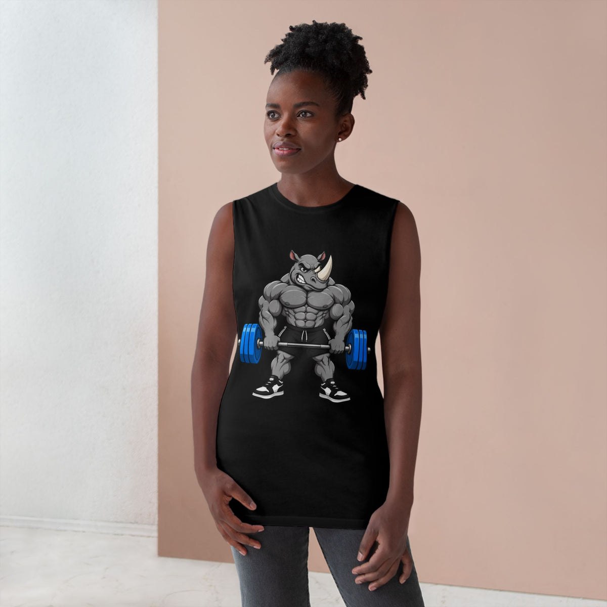 Strong Rhino Gym Tank Top – Fun Weightlifting Muscle Tank for Heavy Lifters