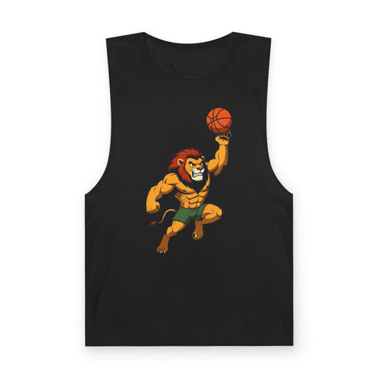 Strong Lion Basketball Dunk Tank Top – Funny Muscle Lion Hoops Gym Tank
