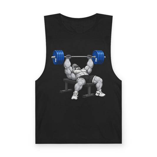 Strong Gorilla Bench Press Tank Top – Funny Gym Weightlifting Muscle Tank