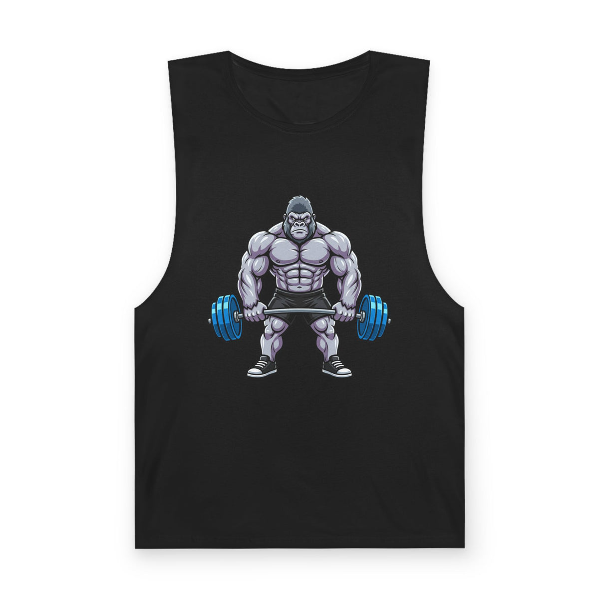 Strong Gorilla Gym Tank Top – Funny Silverback Weightlifting Muscle Tank