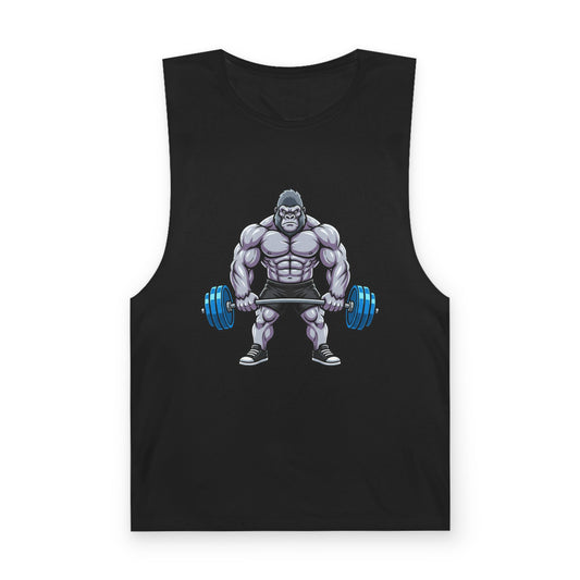Strong Gorilla Gym Tank Top – Funny Silverback Weightlifting Muscle Tank
