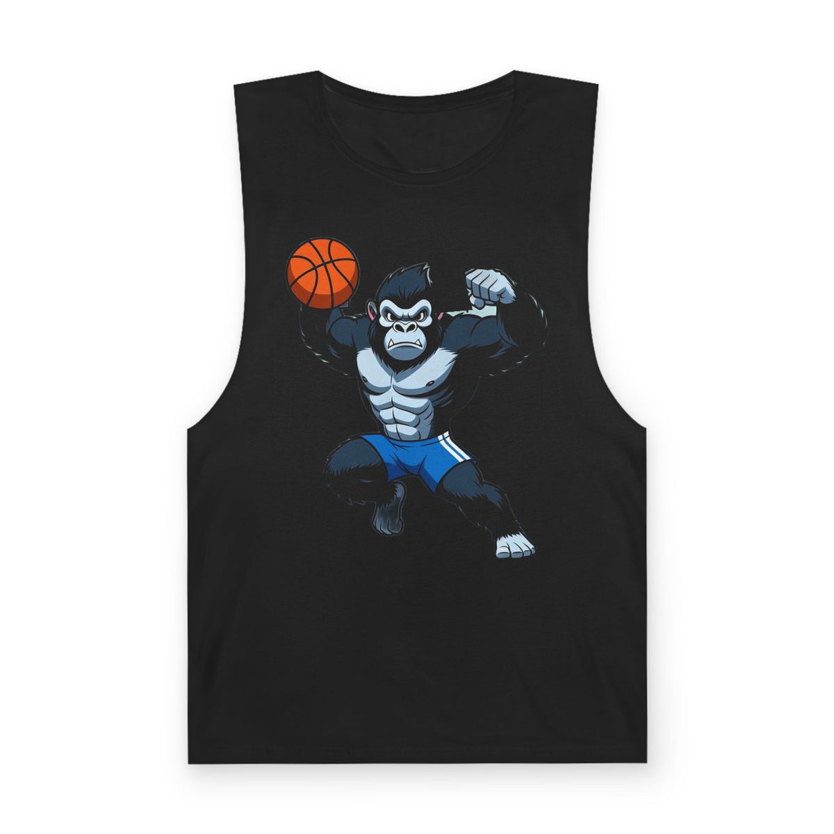 Strong Gorilla Basketball Tank Top – Funny Muscle Gorilla Hoops Gym Tank